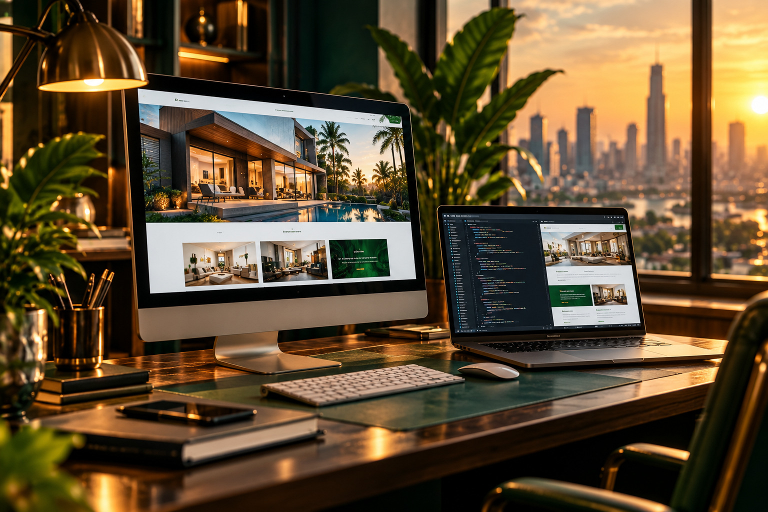 Responsive website design and development workspace